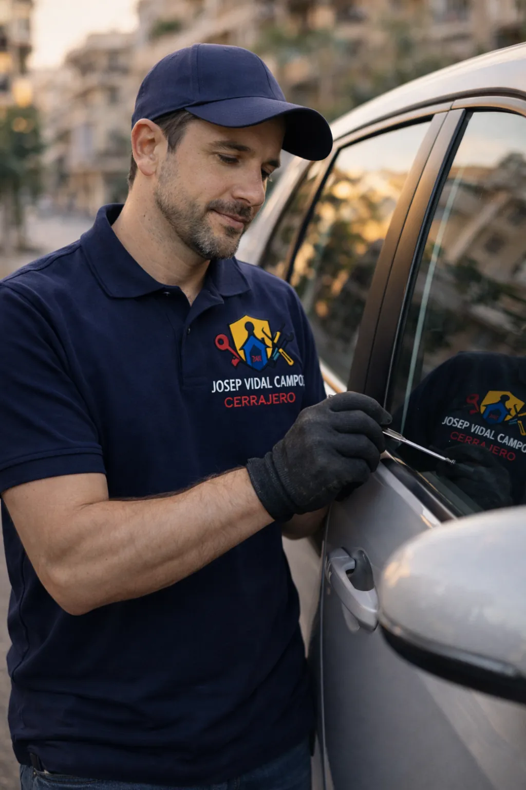 Serraller de cotxe en Mataró realizando apertura de vehicle a domicili